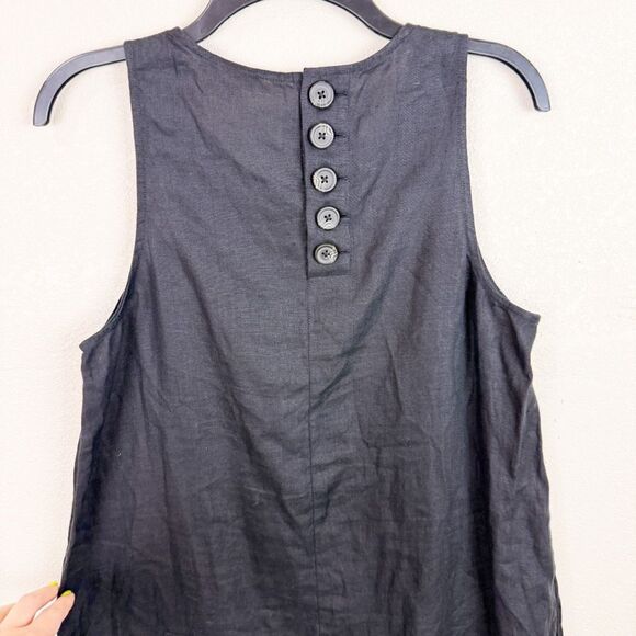 J. Crew Y2K Linen A Line Mini Dress Size Medium Artsy lagenlook Boho Babydoll - Picture 4 of 6